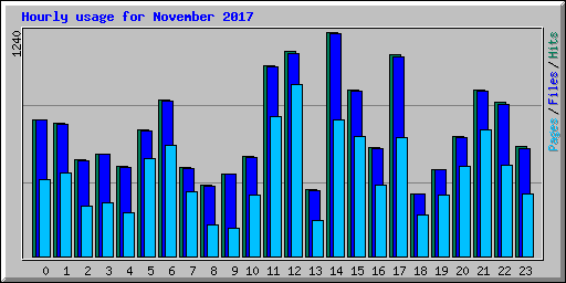 Hourly usage for November 2017