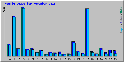 Hourly usage for November 2018