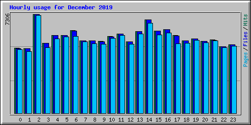 Hourly usage for December 2019