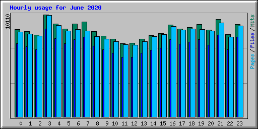 Hourly usage for June 2020