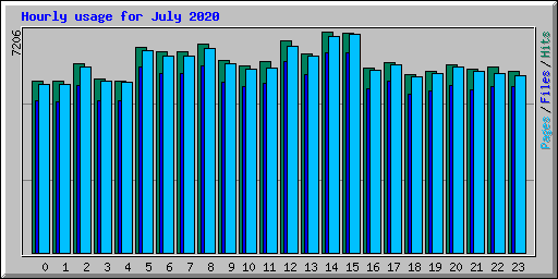 Hourly usage for July 2020